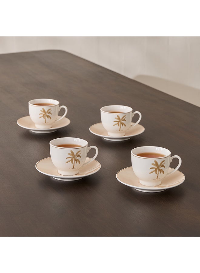 Home Box Sahra 8-Piece Cup and Saucer Set - Image 1